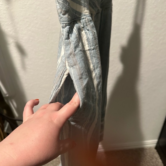 Target Light Blue Striped Midi Dress with pockets adjustable straps - Picture 4 of 6